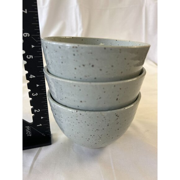 Set Of 3 Handmade Speckled Ceramic Bowls - 4" Diameter - Picture 2 of 2